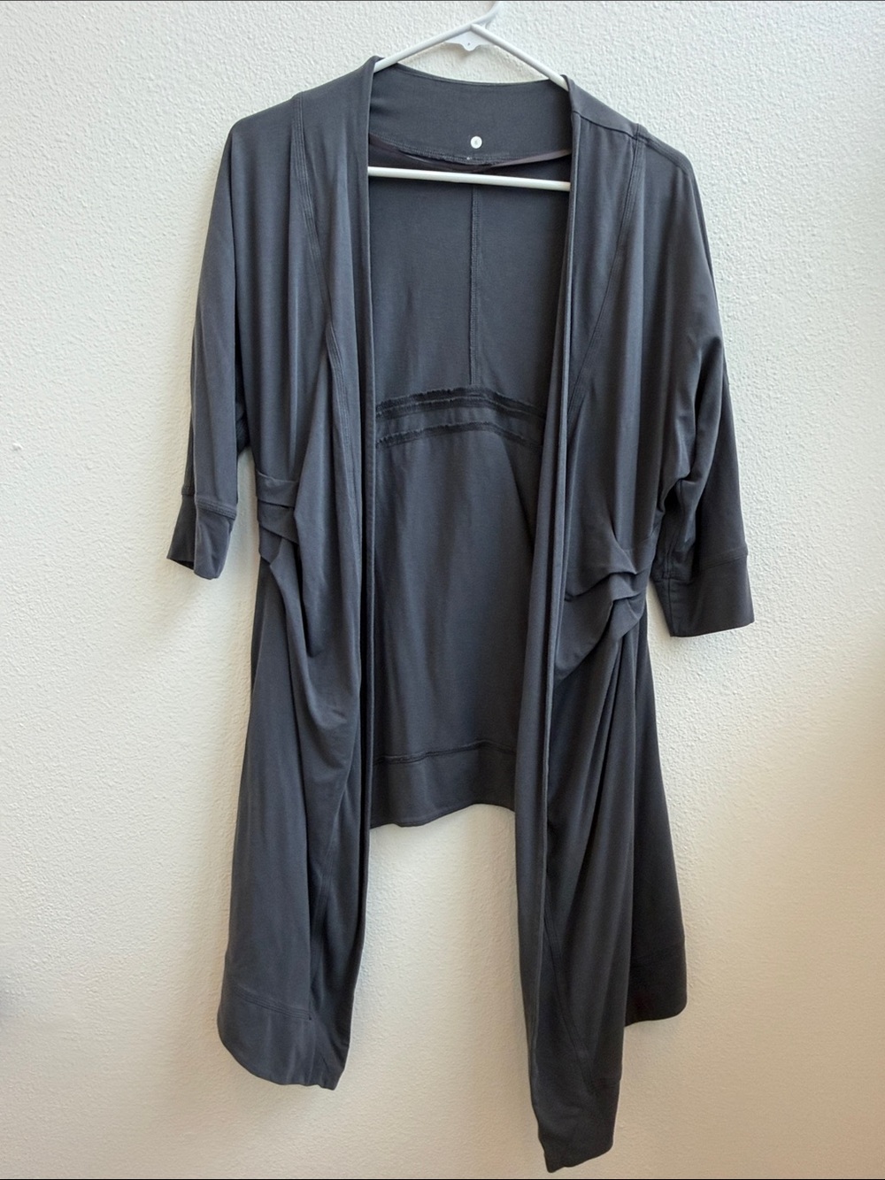 lululemon Namaste Open Wrap Coverup Cardigan Grey Sz 6